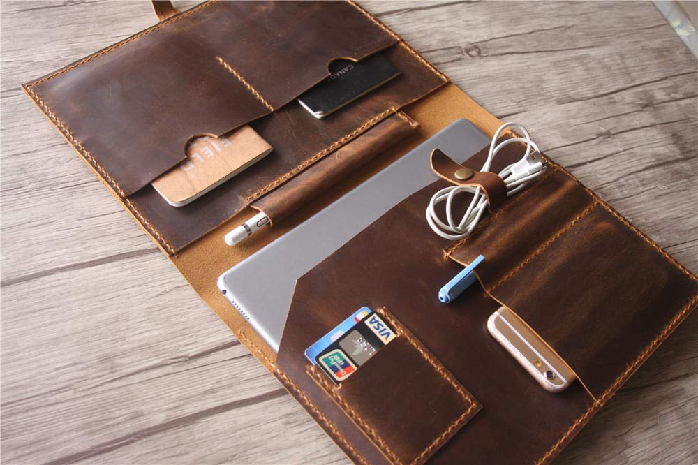 mens leather portfolio case