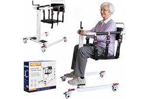LCDOCTOR Patient Lift Transfer Chair, Transfer Chairs for Seniors, Transfer Wheelchair to Car Device, Sit to Stand Lift Aid,Shower Lift Aids for Elderly, Lift Assit Chair for Elderly and Disabled