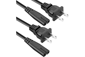 FSQWUR AC Power Cord Fit for PS4/PS5/PS3 Super Slim,PlayStation 5/4,Xbox Series S/X,Xbox One S/X Power Cable Replacement 2-Pack