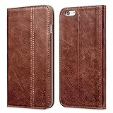 iPhone 6s / 6 Case, Benuo [Vintage Book Series] [Card Holder] Genuine Leather Case [Ultra Soft], Protective Folio Case Flip Cover with Stand Function for Apple iPhone 6 / iPhone 6s 4.7 inch (Brown)