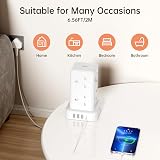 Sameriver 12-in-1 Tower Extension Lead 5M 8 AC Outlets 4 USB Ports Surge view 7