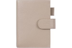 Moterm Leather Cover for Moleskine Pocket - Fits Moleskine Pocket Daily/Weekly Planner and Moleskine Pocket Classic, with Pen Loop, Card Slots and Back Pocket (Pebbled-Taupe)