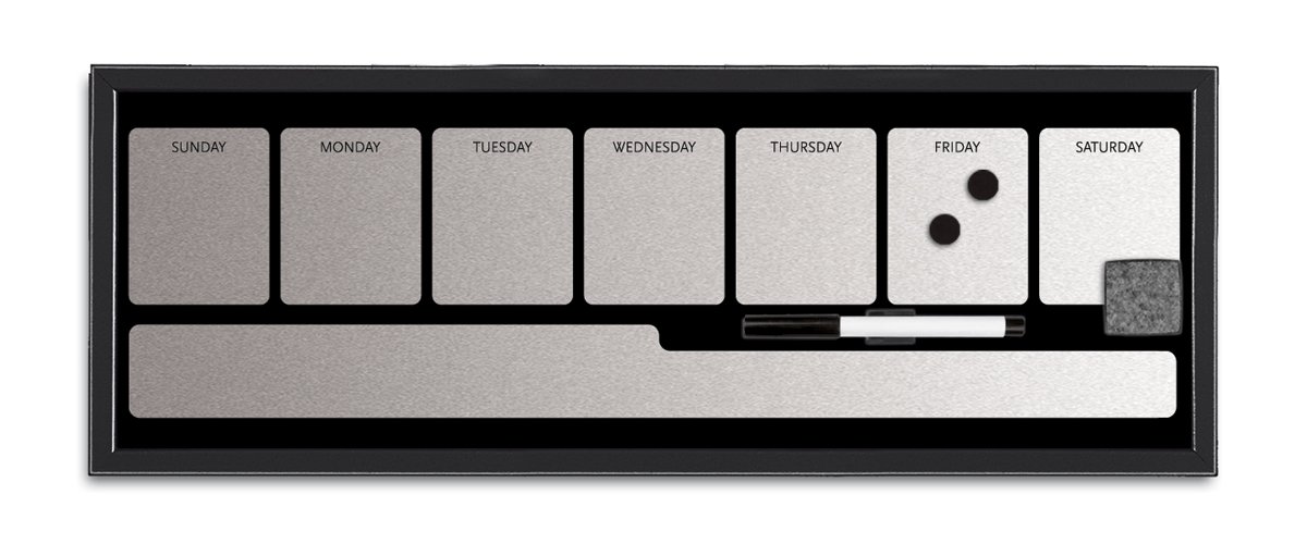 Bi-Office Weekly Planner horizontal 60 x 20 cm Black