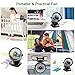 COMLIFE Rechargeable Battery Operated Clip on Desk Fan with Aroma Diffuser Function and 4 Speeds, Portable Battery or USB Powered Aroma Fan for Baby Stroller, Bedroom, Office, Car, Gym or Travel