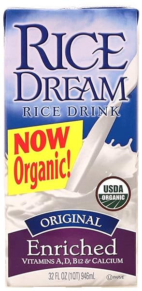 RICE DREAM ORGANIC RICE DRINK, ENRICHED ORIGINAL, 32 OZ (PACK OF 12)