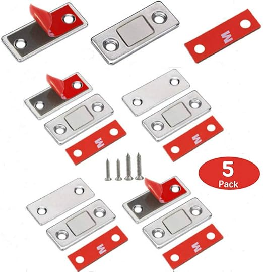 Vipmoon Magnetic Door Catch 5 Pack Ultra Thin Cabinet Magnets For