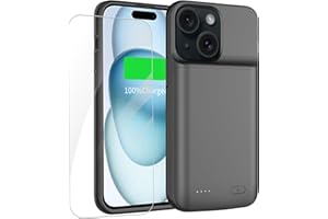 Battery Case for iPhone 15, 7000mAh Slim Portable Protective Charging Case Compatible with iPhone 15 with Rechargeable Extend