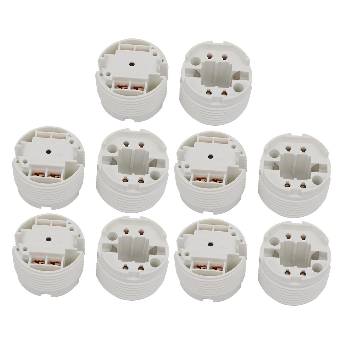 Sourcingmap 10 Pcs F448Q AC 500V 2A G24 Base H Light Socket Fluorescent Tube Lamp Holder