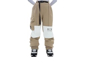 HIGH EXPERIENCE Ski Pants Snow Snowboard Pants Waterproof Insulated Baggy Windproof Hiking Winter Warm for Men Women