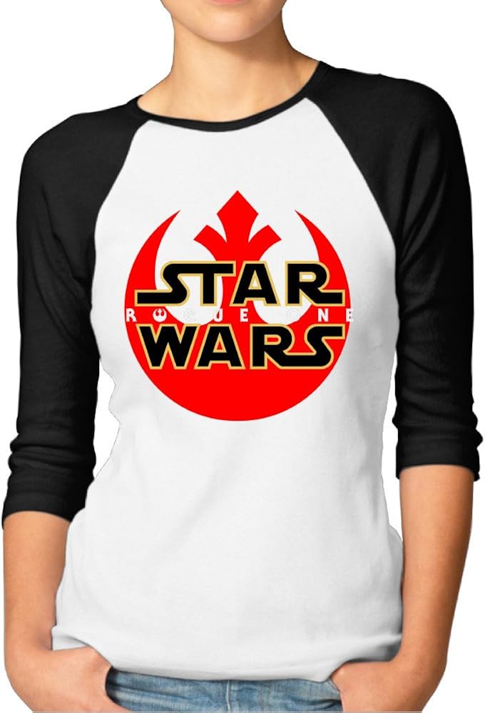 Rebel Alliance Rogue One Starbird3 Women's Hot Topic 100% Cotton 3/4 Sleeve Athletic Baseball Raglan Sleeves T-Shirt