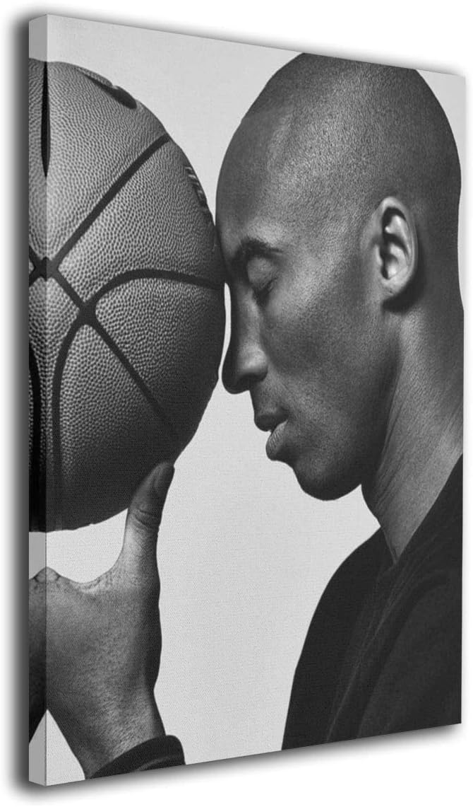 Mostico Nachill Basketball Star Kobe Bryant 1978-2020 Framed Canvas Wall Art Decorative Modern Artwork for Bedroom Living Room-Ready to Hang