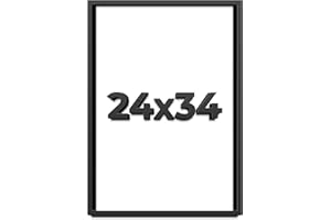 CUSTOMPICTUREFRAMES.COM 24x34 Shadow Box Frame Black | 1 Inch Deep Solid Wood Shadowbox Display Frame | UV Resistant Acrylic Plexiglass, Acid Free Backing, and Hanging Hardware | Dugan Picture Frame Style