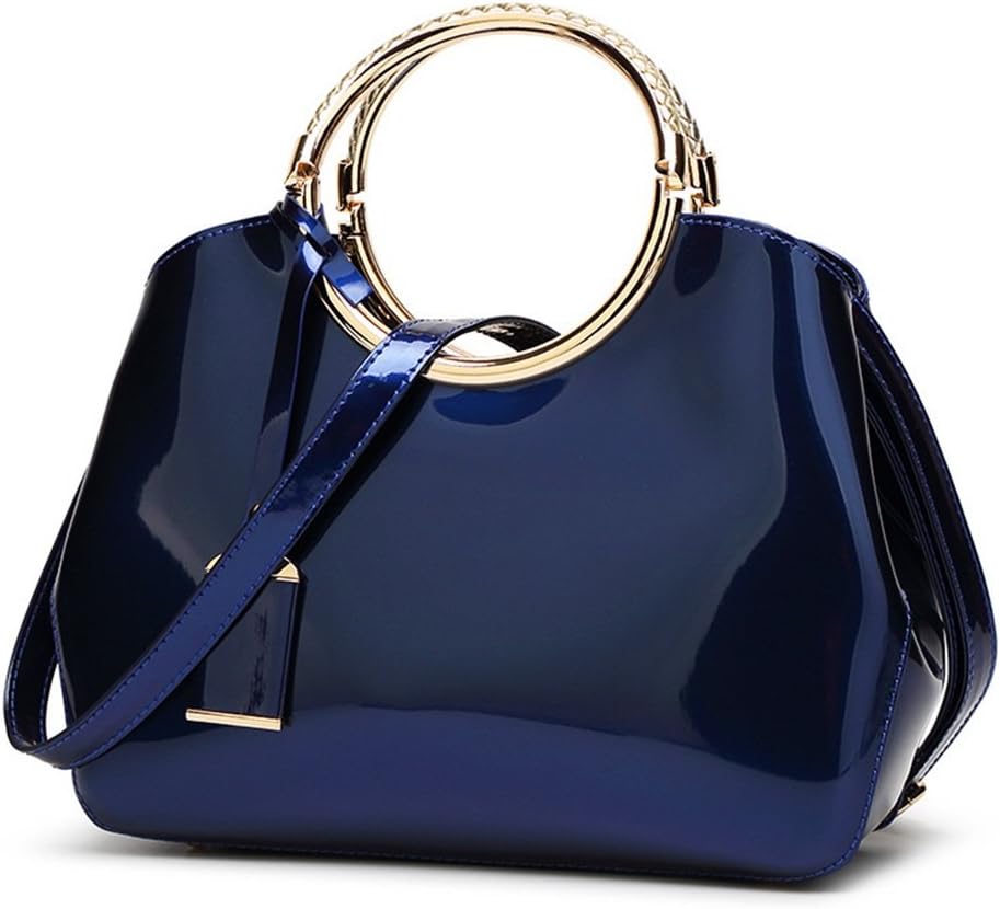 amazon navy leather handbags