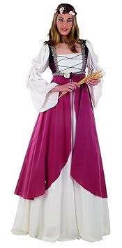 Elbenwald Mittelalter Kostüm, Burg Kleid, Hofdame, Gewand, Damenkostüm inkl. Stirnband - XS