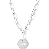 Sorority Shop Alpha Omicron Pi Necklace- Silver Plated Paperclip Necklace, Long-Lasting Alpha Omicron Pi Gifts for Women