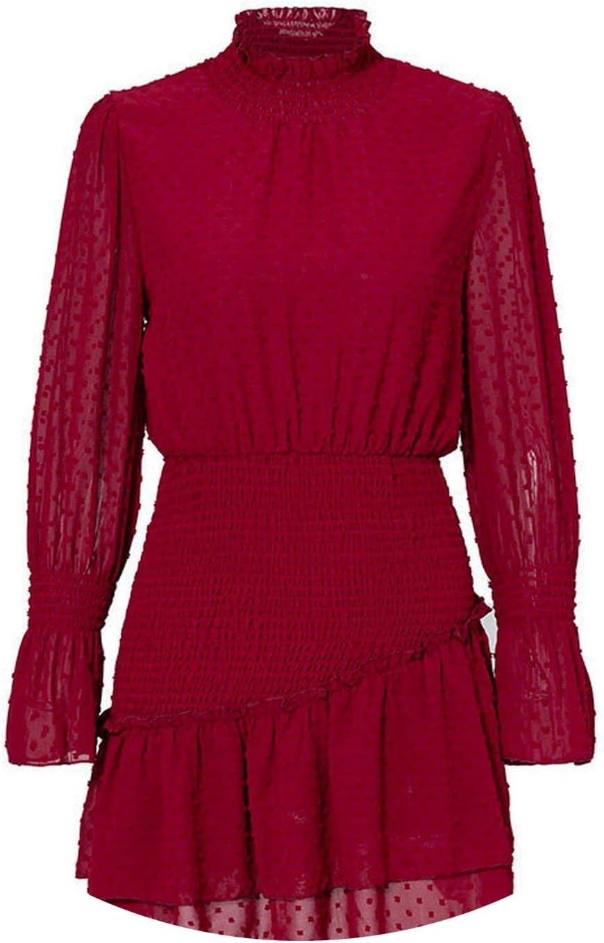 burgundy winter dress