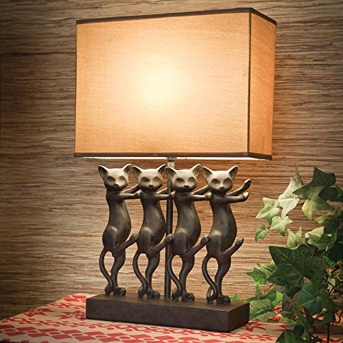 image for Bits and Pieces - Dancing Cat Lamp - Animal Shaped Table Lamp - Dancin