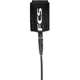 FCS Regular Classic Surfboard Leash &ndash; Durable 7mm Cord, Neoprene Strap, Anti-Tangle Swivel &ndash; Everyday Surf Leash for 2&ndash;8ft Waves