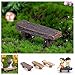 Cooltop 3pcs Wooden Benches Miniature Ornaments Fairy Garden Bonsai Decorations Dollhouse Accessories