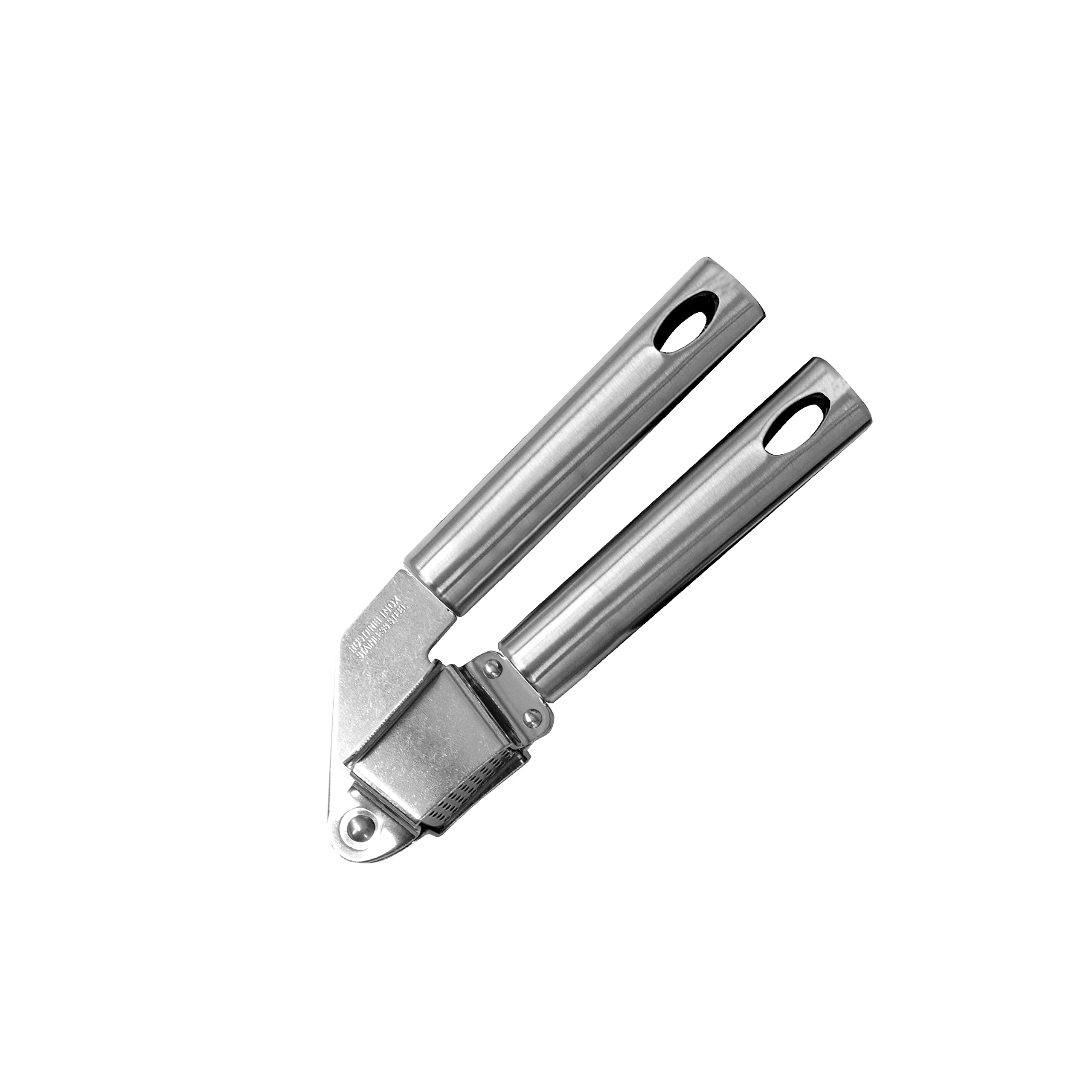 Fackelmann ORIGIN Garlic Press, Garlic Crusher, Stainless Steel Handle & Function Head, 26x6x3.5cm, Silver
