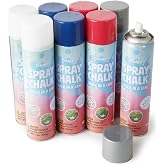 Boley 8-Pack Spray Chalk, 7 oz Each - Red, White, Blue, and Silver Colors &ndash; Patriotic American Flag Outdoor Chalk for Sidewalk, Pavement, &amp; Grass &ndash; Fun Washable Art for Kids, Celebrations, and Events