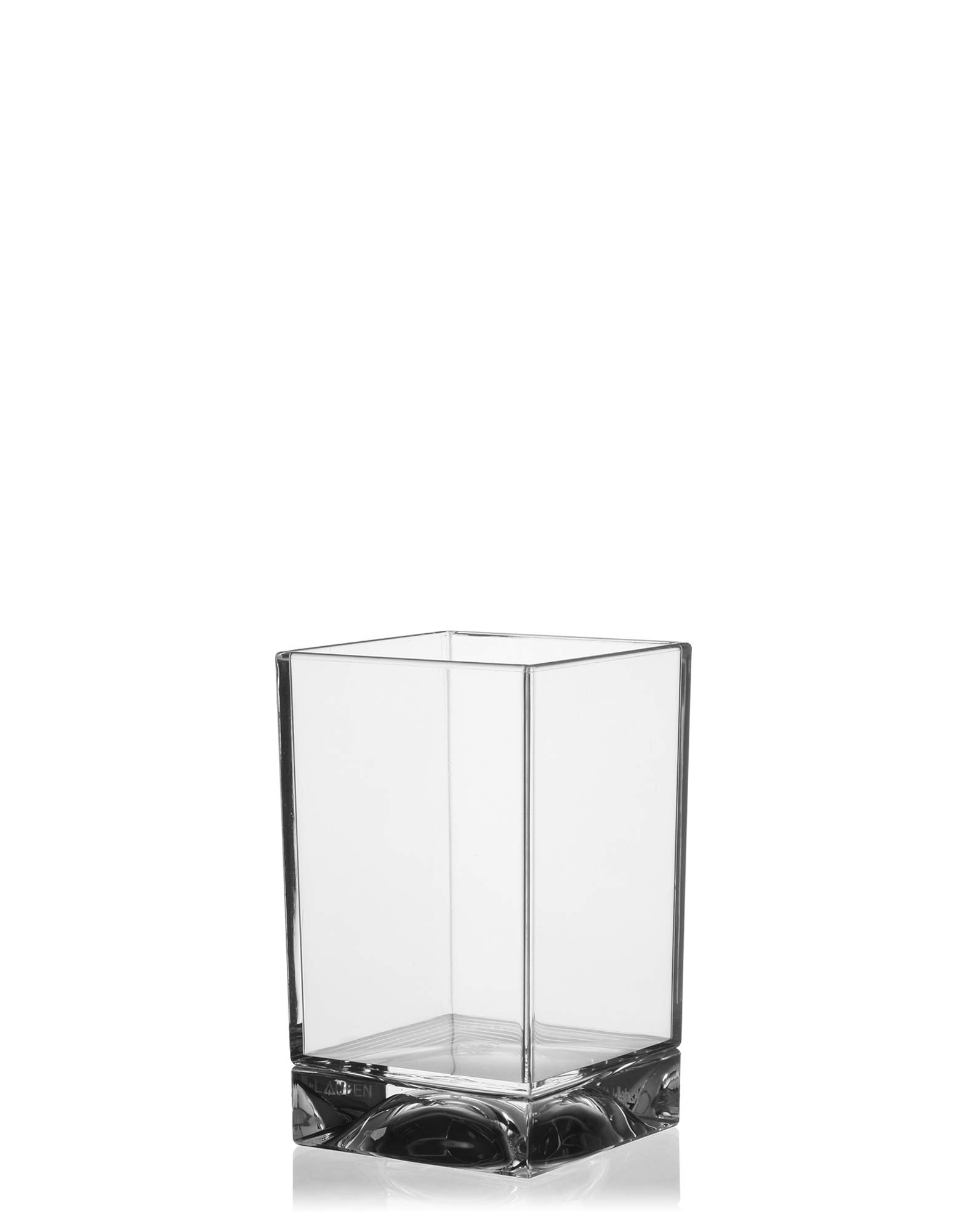 Kartell Boxy Toothbrush Holder, Transparent, 7.3 x 7.3 x 12 cm