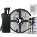 LED Strip Light, Guaiboshi 32.8ft Waterproof LED Flexible Light Strip kit, 600 LEDs SMD 5050, 24V RGB LED Tape with Power Adapter,44 Key Controller,for Home Kitchen Garden Car Bar Christmas Decoration primary