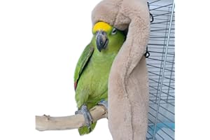 Xungieto Comfortable Fleece Bird Blanket for Cage, Cozy Corner for Parrot Cage Warm Bird Bed in Birdcage Cuddle Nest Hanging Bird Toys