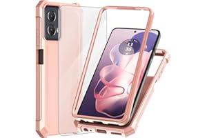 Ailiber Case for Moto G Power 2024, Motorola Moto G Power 2024 5G Phone Case with Screen Protector, Dual Layer Structure Protection, Shockproof Corners TPU Bumper, Rugged Protective Cover-Rose Gold