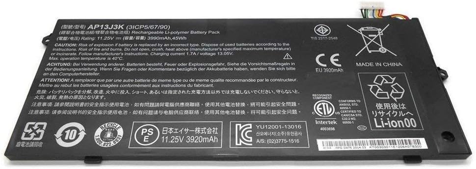 7XINbox 11.4V 3920mAh 45Wh AP13J3K AP13J4K Replacement Laptop Battery for Acer Chromebook 11 C740 C720 C720P C720P-2666 C720-2800 C740-C3P1 - Image 3