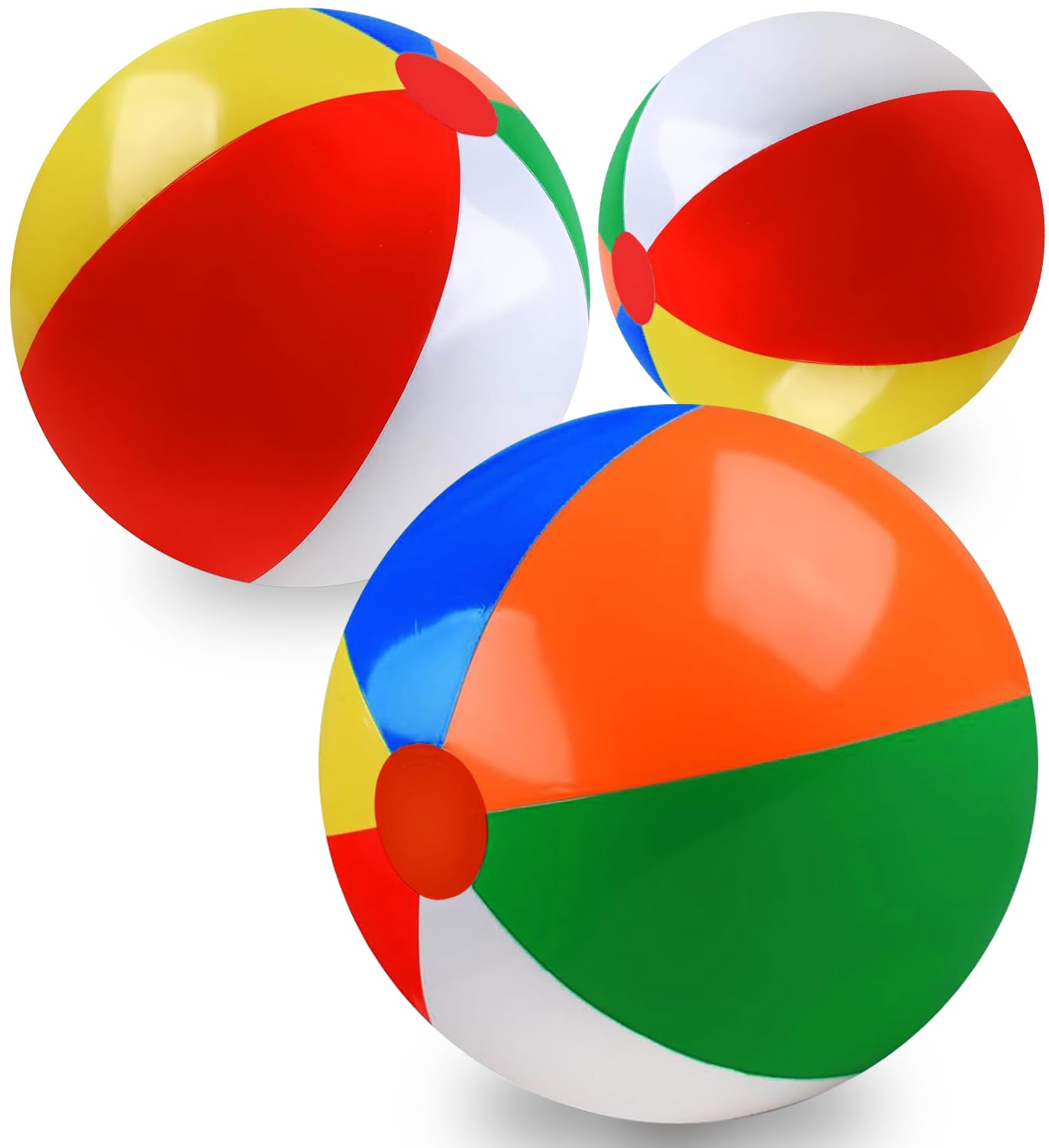 Photo 1 of Beach Balls 3PCS, 16'' Inflatable Beach Balls for Kids Bulk, Swimming Pool Toys Beach Toys for Summer Water Games, Hawaiian Tropical Theme Party Decorations, Gifts For Children's Day, Christmas