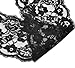 HOUSWEETY 10 Yards Black Stretch Floral Scallop Lace Edge Trim 5-3/4