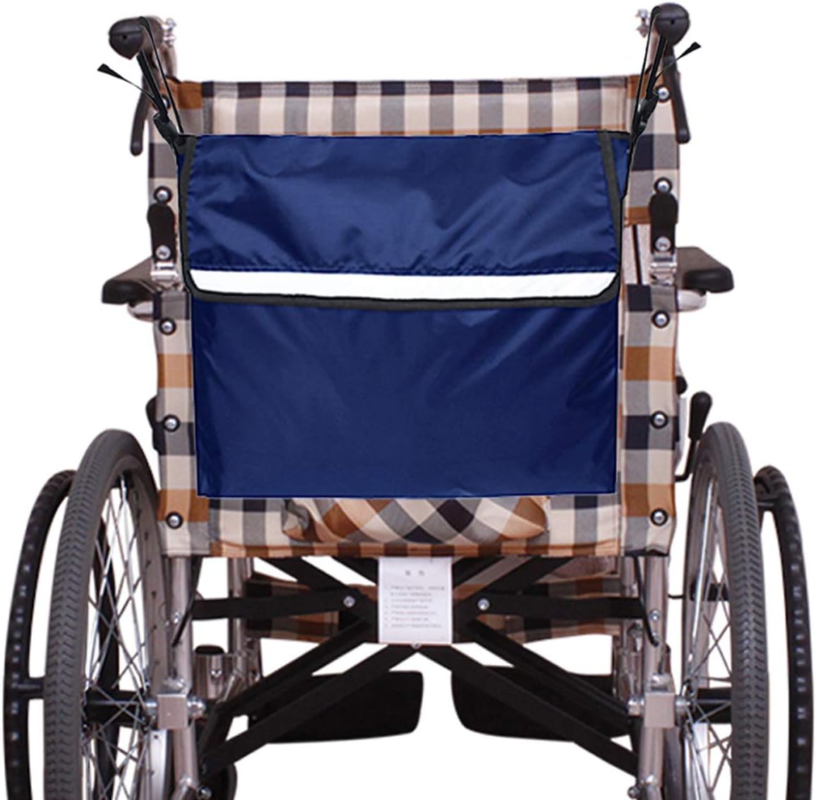 MXCELL Wheelchair Backpack Bag, Walker Side Bags Travel Storage Bag for Wheelchair Stroller Hanging Portable Storage Basket, Blue: Health & Personal Care