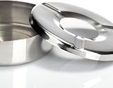 com-four® Stainless Steel Wind Ashtray with Removable Lid - Ø 11 cm view 7