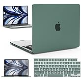 IBENZER MacBook Air 13 inch Case 2026 2025 2024 2023 2022 M4 A3240 M3 A3113 M2 A2681,Hardshell Case w/KeyboardCover ScreenFilm for MacBook air 13.6 inch case,Midnight Green, KK-MTGN+2