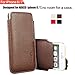 iPhone 8 iPhone 7 IPhone 6 6S 4.7 Sleeve , [ Minimalism ] Elastic Pull Strap , Synthetic Leather Protective Sleeve Pouch Cover Case , Professional Executive Case Design . - Brown