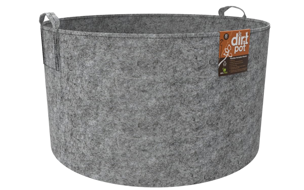 Hydrofarm Dirt Pot, Grey, 65 gal
