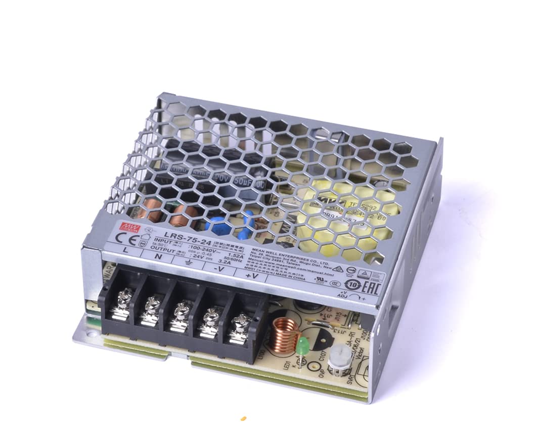 KingLed - Meanwell Mean Well Original Supply Power LRS-75-24, 75W DC24V IP20 NOT Waterproof Single Output LED Driver Power Supply – Code 1993