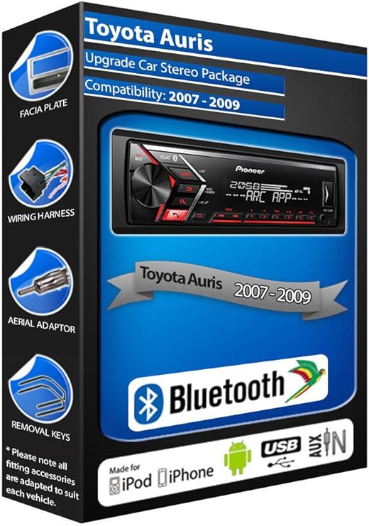 Auris car radio Pioneer MVHS300BT stereo Bluetooth Amazon.co.uk Electronics
