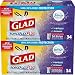 Glad Tall Kitchen Drawstring Trash Bags &ndash; ForceFlexPlus 13 Gallon White Trash Bag, Mediterranean Lavender &ndash; 34 Count Each (Pack of 2) primary