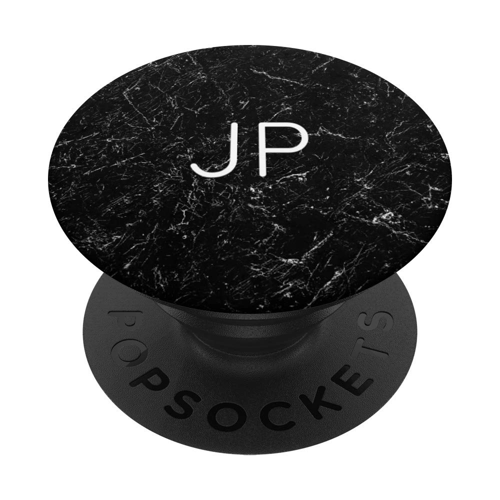 JP - Monogram 2 Letters Double Initial Alphabets Monogrammed PopSockets Grip and Stand for Phones and Tablets