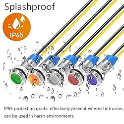 Gebildet 10pcs 6mm LED Metal Indicator Light
