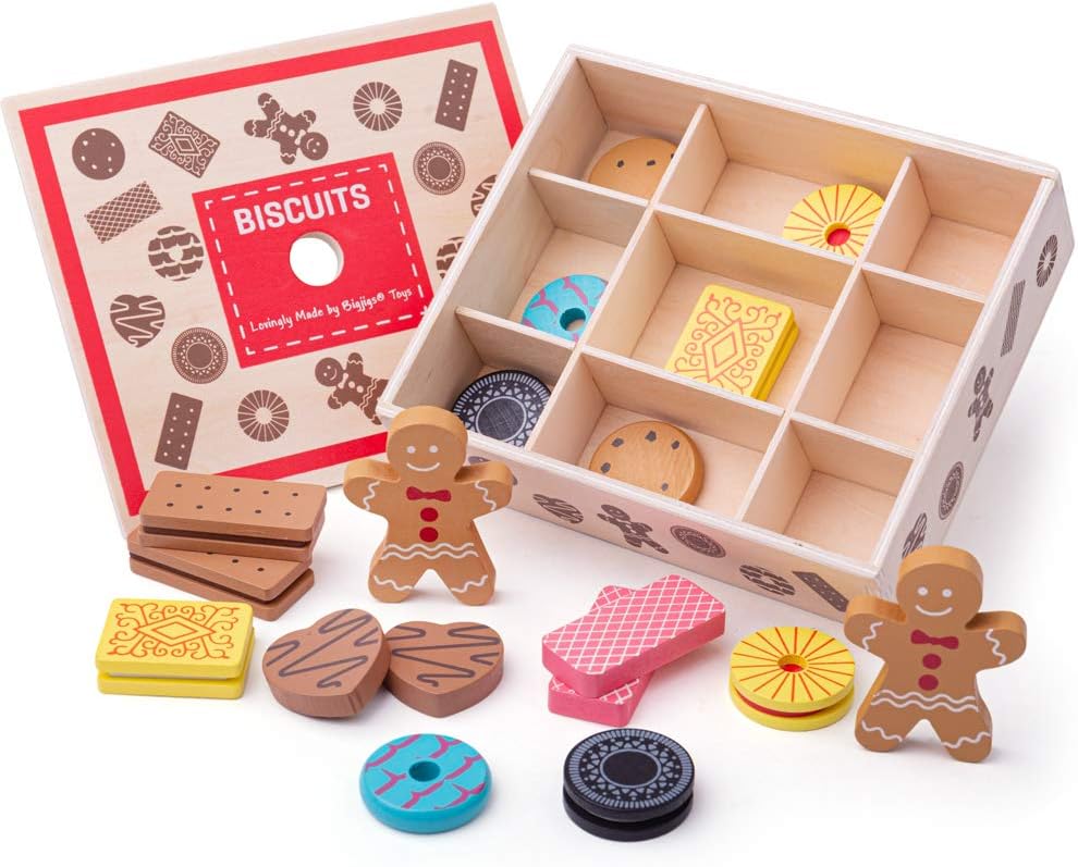 Bigjigs Toys Wooden Biscuit Box 