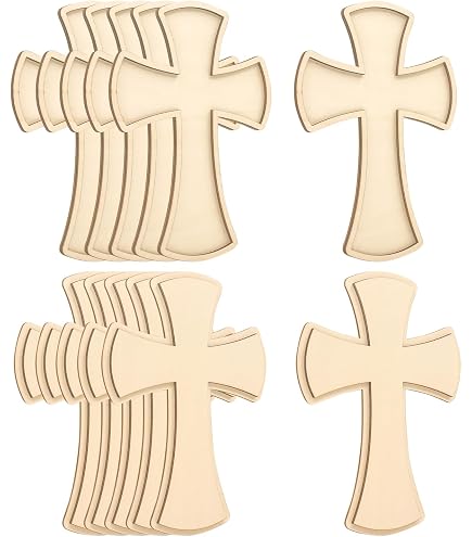 VEGOATY 50 Piezas Cruces De Madera Para Pintar 11x7 Cm - Manualidades Y Decoración