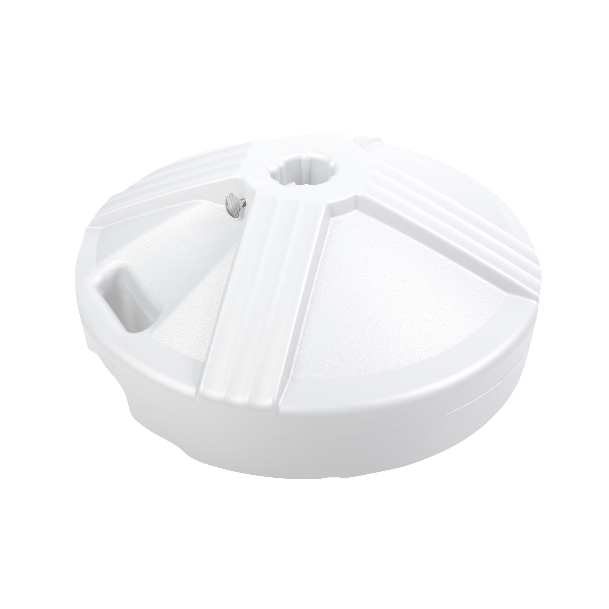 Photo 1 of US Weight Durable Fillable Umbrella Base Designed to be Used with a Patio Table (White)