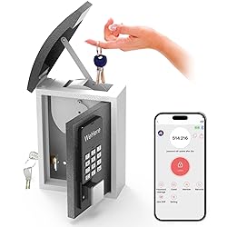 WeHere Key Lock Box Wall Mount with Key Drop
