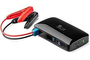 Halo Bolt ACDC Max 55500 mWh - Portable Phone Laptop Charger Car Jump Starter with Outlet, LCD Display, Flood Light and Car Charger - Black