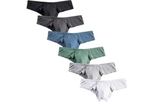 HOOFESAN Men's Underwear Micro Modal Bikini Briefs Low Rise Half Back Coverage Silky Touch Underpants Multipack