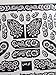 5 A3 Sheets Self Adhesive Decal Stencils For Henna Temporary Tattoo Reusable DIY Transfer Arabic Arabian Tattoo Tattoos Stickers Black Waterproof Sticker Body Henna Stencils Stencil Temples Body