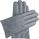Downholme Touchscreen Leather Cashmere Lined Gloves for Men